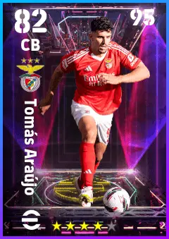 Tomas Araujo eFootball 2026 player card — 82 OVR CB