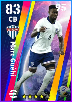 Marc Guehi eFootball 2026 player card — 83 OVR CB