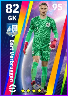 Bart Verbruggen eFootball 2026 player card — 82 OVR GK