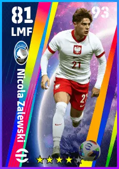 Nicola Zalewski eFootball 2026 player card — 81 OVR LMF