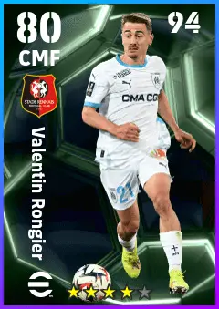 Valentin Rongier eFootball 2026 player card — 80 OVR CMF