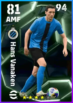 Hans Vanaken eFootball 2026 player card — 81 OVR AMF