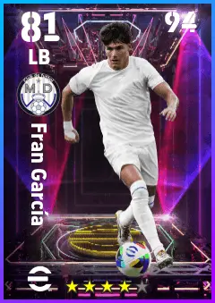Fran Garcia eFootball 2026 player card — 81 OVR LB