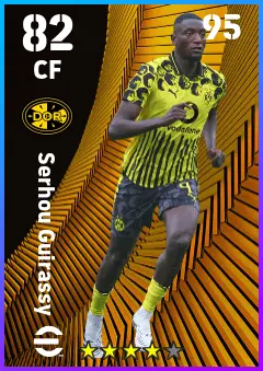 Serhou Guirassy eFootball 2026 player card — 82 OVR CF