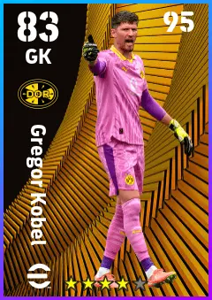 Gregor Kobel eFootball 2026 player card — 83 OVR GK