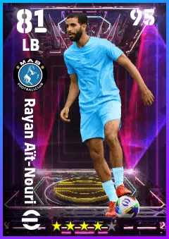 Rayan Ait-Nouri eFootball 2026 player card — 81 OVR LB