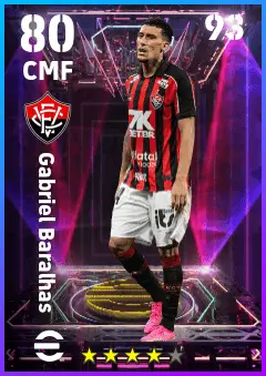 Gabriel Baralhas eFootball 2026 player card — 80 OVR CMF