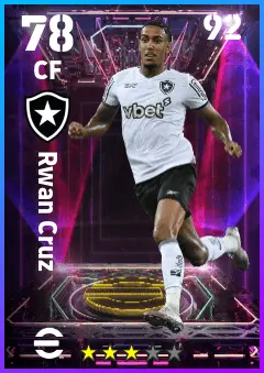 Rwan Cruz eFootball 2026 player card — 78 OVR CF