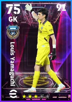 Louis Yamaguchi eFootball 2026 player card — 75 OVR GK