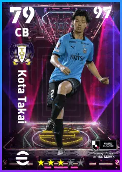Kota Takai eFootball 2026 player card — 79 OVR CB