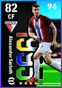 Alexander Sorloth eFootball 2026 player card — 82 OVR CF