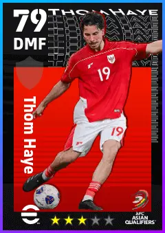 Thom Haye eFootball 2026 player card — 79 OVR DMF