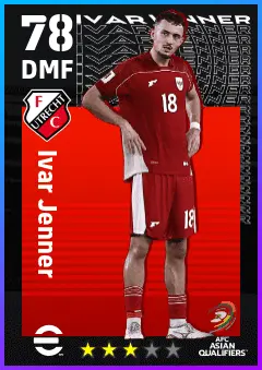 Ivar Jenner eFootball 2026 player card — 78 OVR DMF