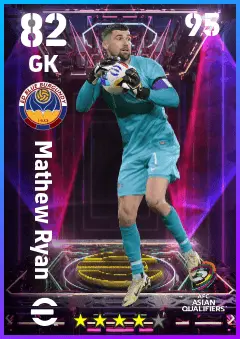 Mathew Ryan eFootball 2026 player card — 82 OVR GK