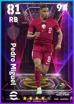 Pedro Miguel eFootball 2026 player card — 81 OVR RB