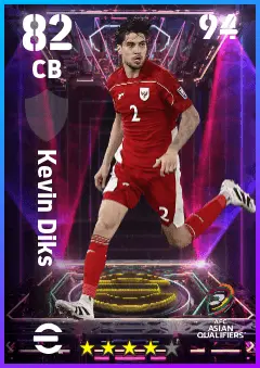 Kevin Diks eFootball 2026 player card — 82 OVR CB