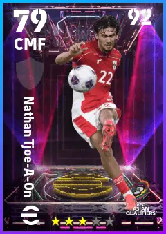 Nathan Tjoe-A-On eFootball 2026 player card — 79 OVR CMF