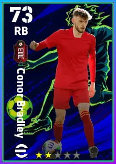 Conor Bradley eFootball 2026 player card — 73 OVR RB