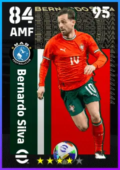 Bernardo Silva eFootball 2026 player card — 84 OVR AMF