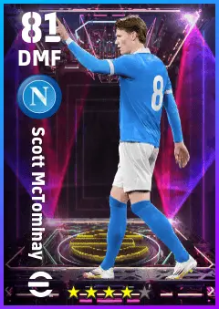 Scott McTominay eFootball 2026 player card — 81 OVR DMF