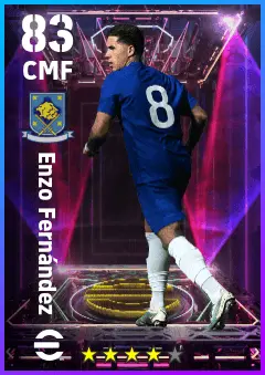 Enzo Fernandez eFootball 2026 player card — 83 OVR CMF