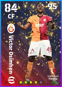Victor Osimhen eFootball 2026 player card — 84 OVR CF