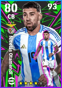 Nicolas Otamendi eFootball 2026 player card — 80 OVR CB