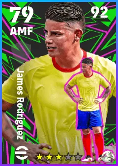James Rodriguez eFootball 2026 player card — 79 OVR AMF