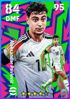 Aleksandar Pavlovic eFootball 2026 player card — 84 OVR DMF
