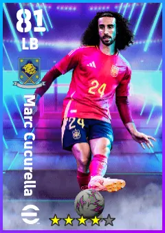 Marc Cucurella eFootball 2026 player card — 81 OVR LB