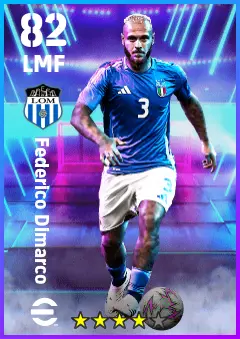 Federico Dimarco eFootball 2026 player card — 82 OVR LMF