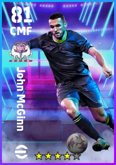John McGinn eFootball 2026 player card — 81 OVR CMF