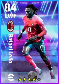 Rafael Leao eFootball 2026 player card — 84 OVR LWF