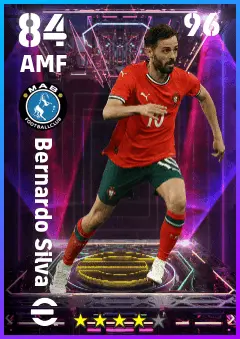 Bernardo Silva eFootball 2026 player card — 84 OVR AMF