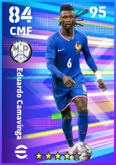 Eduardo Camavinga eFootball 2026 player card — 84 OVR CMF