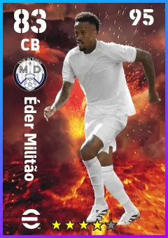Eder Militao eFootball 2026 player card — 83 OVR CB