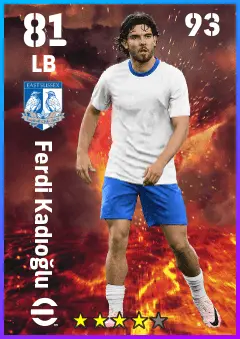 Ferdi Kadioglu eFootball 2026 player card — 81 OVR LB