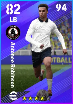 Antonee Robinson eFootball 2026 player card — 82 OVR LB