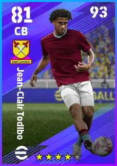 Jean-Clair Todibo eFootball 2026 player card — 81 OVR CB