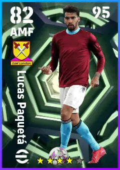 Lucas Paqueta eFootball 2026 player card — 82 OVR AMF