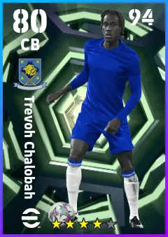 Trevoh Chalobah eFootball 2026 player card — 80 OVR CB