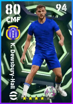 K. Dewsbury-Hall eFootball 2026 player card — 80 OVR CMF