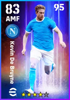 Kevin De Bruyne eFootball 2026 player card — 83 OVR AMF