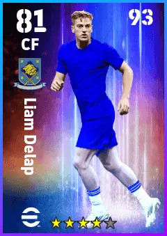 Liam Delap eFootball 2026 player card — 81 OVR CF