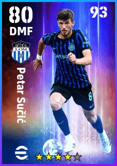 Petar Sucic eFootball 2026 player card — 80 OVR DMF