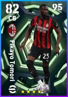 Fikayo Tomori eFootball 2026 player card — 82 OVR CB