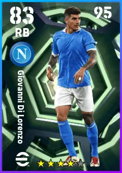 Giovanni Di Lorenzo eFootball 2026 player card — 83 OVR RB