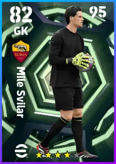 Mile Svilar eFootball 2026 player card — 82 OVR GK
