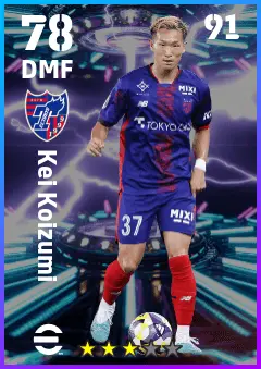 Kei Koizumi eFootball 2026 player card — 78 OVR DMF