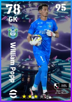 William Popp eFootball 2026 player card — 78 OVR GK